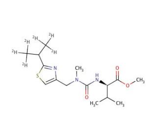 N-[[N-Methyl-N-[(2-isopropyl-1,1,1,3,3,3-d6]-4-thiazolyl)methyl)amino]carbonyl-L-valine Methyl Ester - chemical structure ima