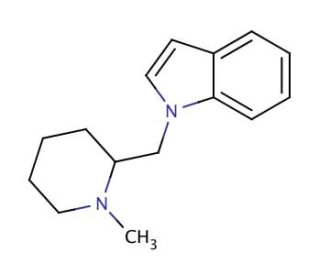 N-(N-Methylpiperidinyl)methylindole - chemical structure image