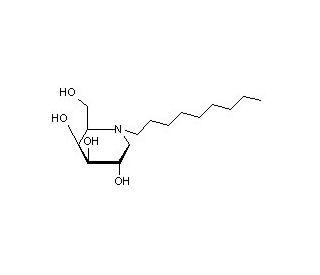 N-(n-Nonyl)deoxygalactonojirimycin (CAS 223771-83-3) - chemical structure image