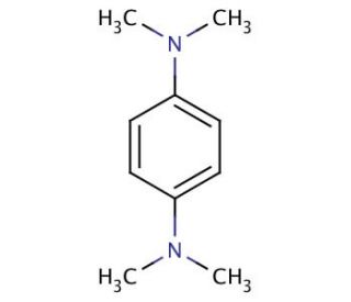 N,N,N&prime;,N&prime;-Tetramethyl-p-phenylenediamine (CAS 100-22-1) - chemical structure image