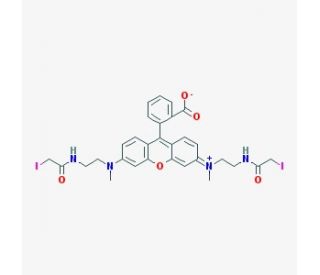 N,N&prime;-Bis[2-(iodoacetamido)ethyl]-N,N&prime;-dimethylrhodamine dihydroiodide - chemical structure image