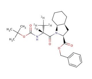 N-(N-tert-Boc-alanoyl)-L-(2S,3aS,7aS)-octahydro-indole-2-carboxylic Acid-d4 Benzyl Ester - chemical structure image