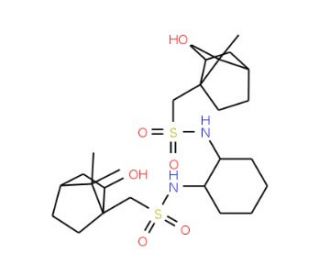 N,N&prime;-(1S,2S)-(&plus;)-1,2-cyclohexanediylbis[2-hydroxy-7,7-dimethyl-bicyclo[2.2.1]heptane-1-methanesulfonamide] - chemical structu