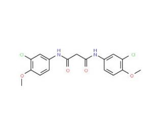 N,N&prime;-Bis-(3-chloro-4-methoxy-phenyl)-malonamide - chemical structure image