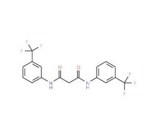 N,N&prime;-Bis-(3-trifluoromethyl-phenyl)-malonamide (CAS 402-21-1) - chemical structure image