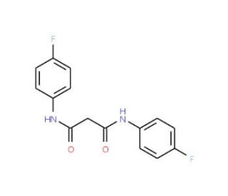 N,N&prime;-Bis-(4-fluoro-phenyl)-malonamide (CAS 1677-29-8) - chemical structure image