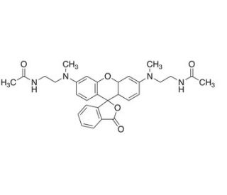 N,N&prime;-Bis[2-(acetamido)ethyl]-N,N&prime;-dimethylrhodamine (CAS 1022835-74-0) - chemical structure image