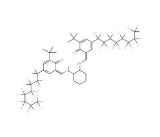 N,N&prime;-Bis[3-tert-butyl-5-(heptadecafluorooctyl)salicylidene)-trans-1,2-cyclohexanediamine - chemical structure image