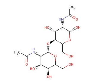 N,N&prime;-Diacetylchitobiose (CAS 35061-50-8) - chemical structure image