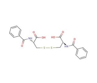 N,N&prime;-Dibenzoyl-L-cystine (CAS 25129-20-8) - chemical structure image