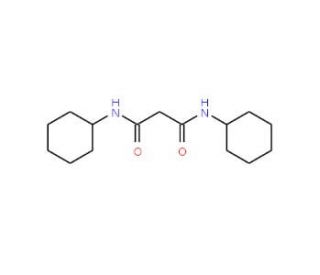 N,N&prime;-Dicyclohexyl-malonamide (CAS 10256-00-5) - chemical structure image