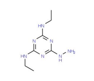 N,N&prime;-Diethyl-6-hydrazino-[1,3,5]triazine-2,4-diamine (CAS 10421-98-4) - chemical structure image
