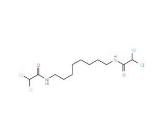 N,N&prime;-Octamethylenebis(2,2-dichloroacetamide) (CAS 1477-57-2) - chemical structure image