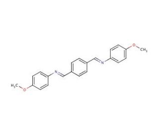 N,N&prime;-Terephthalylidene-bis(4-methoxyaniline) (CAS 3525-51-7) - chemical structure image