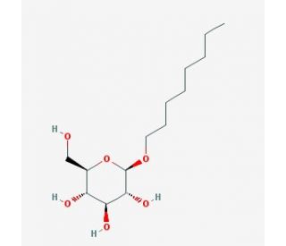 n-Octyl-&beta;-D-glucopyranoside (CAS 29836-26-8) - chemical structure image