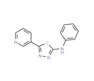 N-Phenyl-5-pyridin-3-yl-1,3,4-thiadiazol-2-amine - chemical structure image