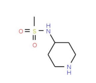 N-piperidin-4-ylmethanesulfonamide (CAS 70724-72-0) - chemical structure image