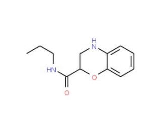 N-propyl-3,4-dihydro-2H-1,4-benzoxazine-2-carboxamide (CAS 22244-18-4) - chemical structure image