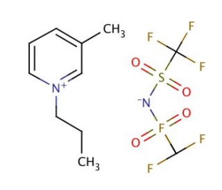 N-propyl-3-methylpyridinium bis-(trifluoromethylsulfonyl)imide (CAS 817575-06-7) - chemical structure image