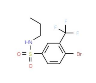 N-Propyl 4-Bromo-3-trifluoromethylbenzenesulfonamide (CAS 1020253-00-2) - chemical structure image
