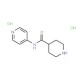 N-pyridin-4-ylpiperidine-4-carboxamide dihydrochloride (CAS 110105-33-4) - chemical structure image
