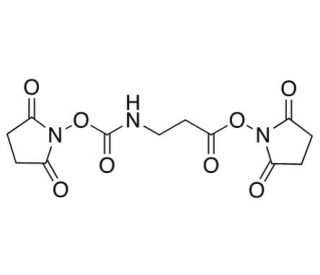 N-Succinimidoxycarbonyl-&beta;-alanine N-Succinimidyl Ester (CAS 21994-89-8) - chemical structure image