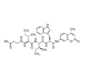 N-Succinyl-Ile-Ile-Trp-7-amido-4-methylcoumarin (CAS 133525-12-9) - chemical structure image