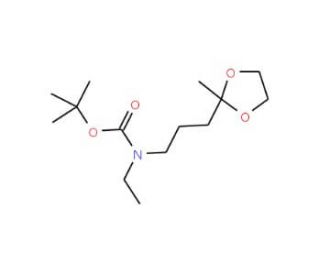N-(t-Boc)-N-ethyl-3-(2-methyl-[1,3]dioxolan-2-yl)propylamine (CAS 887353-49-3) - chemical structure image
