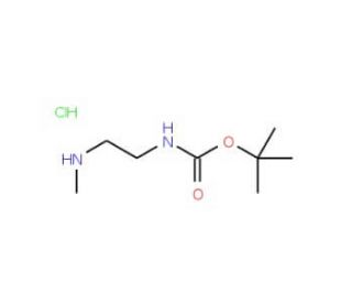N-tert-Butoxycarbonyl-2-methylamino-ethylamine hydrochloride (CAS 202207-79-2) - chemical structure image