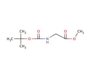 N-(tert-Butoxycarbonyl)glycine methyl ester (CAS 31954-27-5) - chemical structure image