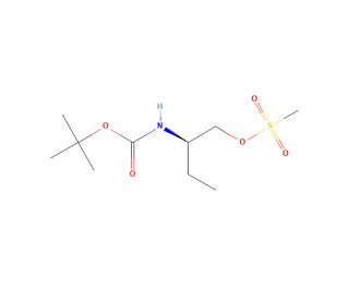 N-tert-Butoxycarbonyl (R)-2-Aminobutan-1-ol Methanesulfonic Acid (CAS 474645-98-2) - chemical structure image