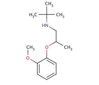 N-(tert-Butyl)-2-(2-methoxyphenoxy)-1-propanamine - chemical structure image