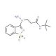 N-(tert-butyl)-3-[1-(1,1-dioxido-1,2-benzisothiazol-3-yl)hydrazino]propanamide - chemical structure image