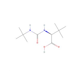 N-tert-Butylcarbamoyl-L-tert-leucine (CAS 101968-85-8) - chemical structure image