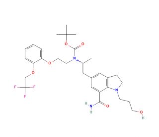 N-tert-Butyloxycarbonyl Silodosin (CAS 160970-07-0) - chemical structure image