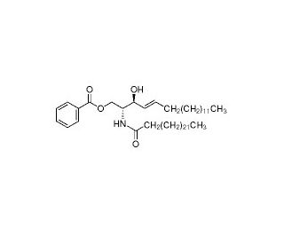 N-Tetracosanoyl-D-sphingosine 1-benzoate (CAS 123446-98-0) - chemical structure image