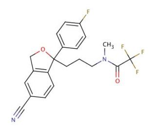 N-Trifluoroacetodesmethylcitalopram (CAS 1076199-46-6) - chemical structure image