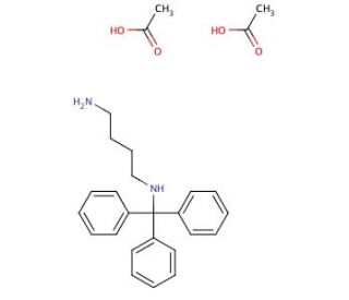 N-Trityl-1,4-butanediamine diacetate (CAS 325708-23-4) - chemical structure image