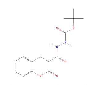 N1-Boc 2-(2-Oxochroman)-3-carbohydrazide (CAS 908230-99-9) - chemical structure image
