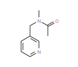 N1-Methyl-N1-(pyrid-3ylmethyl)acetamide (CAS 69966-50-3) - chemical structure image