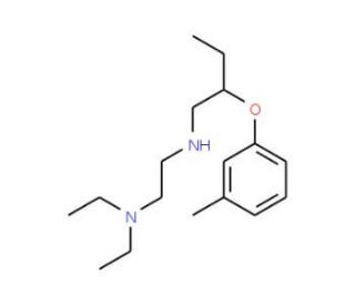 N1,N1-diethyl-N2-[2-(3-methylphenoxy)butyl]-1,2-ethanediamine - chemical structure image