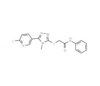 N1-Phenyl-2-{[5-(6-chloro-3-pyridyl)-4-methyl-4H-1,2,4-triazol-3-yl]thio}acetamide - chemical structure image