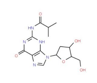 N2-Isobutyryl-2&prime;-deoxyguanosine (CAS 68892-42-2) - chemical structure image