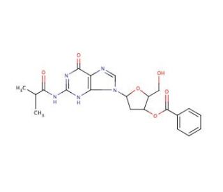 N2-Isobutyryl-3&prime;-O-benzoyl-2&prime;-deoxyguanosine (CAS 63660-23-1) - chemical structure image