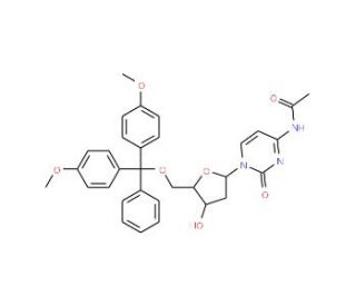 N4-Acetyl-2&prime;-deoxy-5&prime;-O-DMT-cytidine (CAS 100898-63-3) - chemical structure image