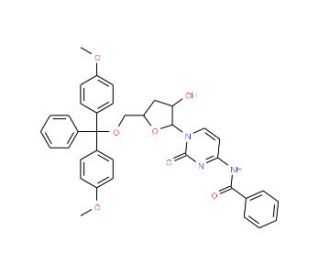 N4-Benzoyl-3&prime;-deoxy-5&prime;-O-DMT-cytidine (CAS 86234-45-9) - chemical structure image