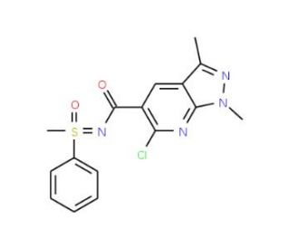 N5-(1-Methyl-1-oxo-1-phenyl-lambda~6~-sulphanylidene)-6-chloro-1,3-dimethyl-1H-pyrazolo[3,4-b]pyridine-5-carboxamide - chemic