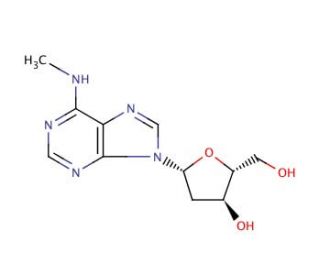 N6-Methyl-2&prime;-deoxyadenosine (CAS 2002-35-9) - chemical structure image