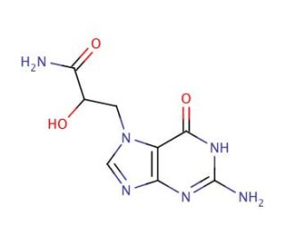 N<sup>7</sup>-(2-Carbamoyl-2-hydroxyethyl)guanine (CAS 163734-06-3) - chemical structure image