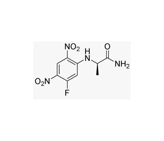 N&alpha;-[2,4-Dinitro-5-fluorophenyl]-D-alanine amide (CAS 132055-99-3) - chemical structure image